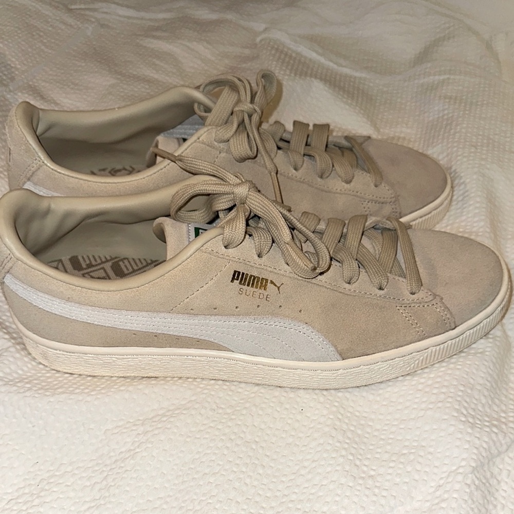 Puma tan‎ suede fashion athletic,tennis shoe US 11